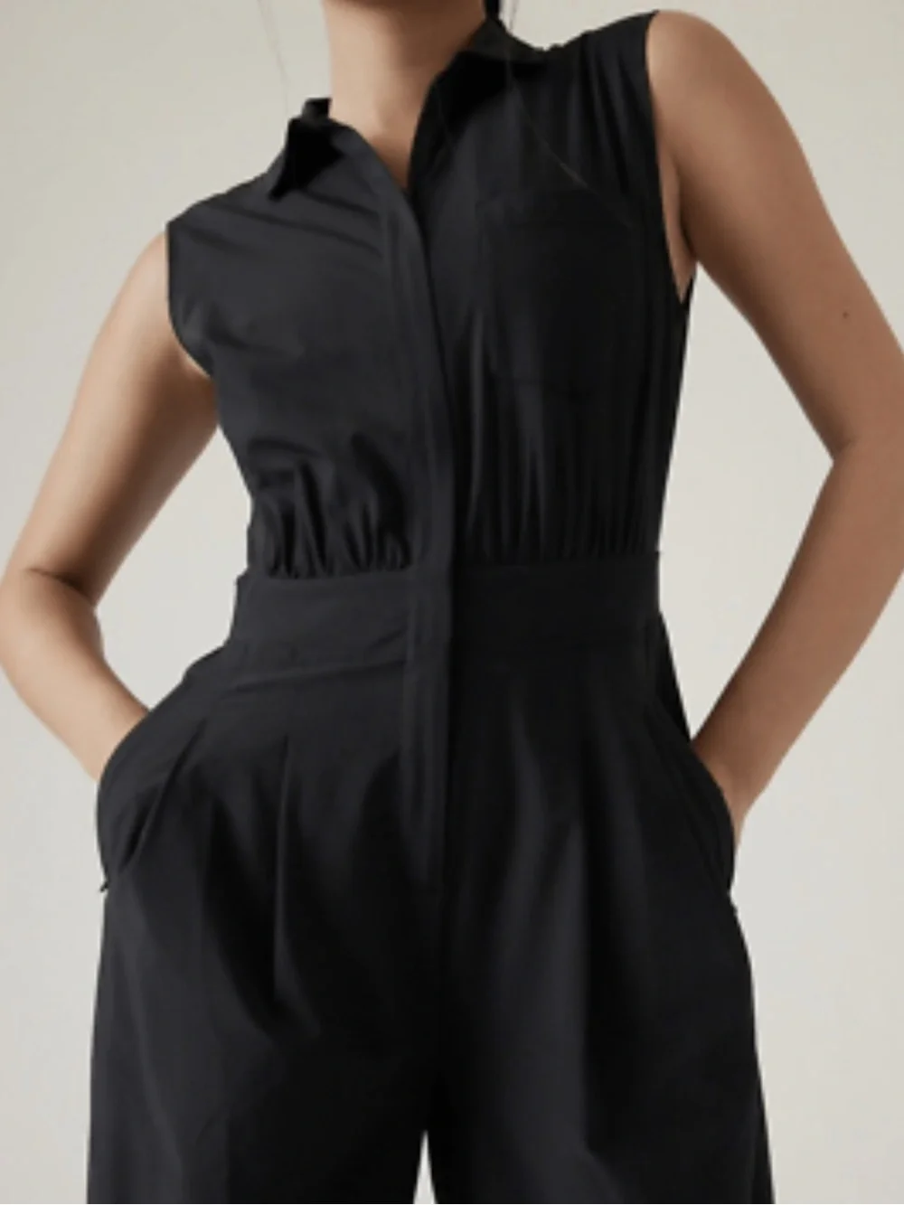 Athleta Brooklyn Heights Wide Leg Jump Suit size 4P